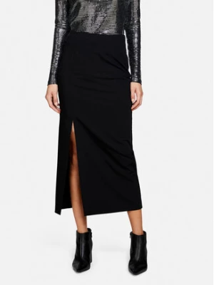 Sisley Spódnica midi 47N8L001N Czarny Regular Fit