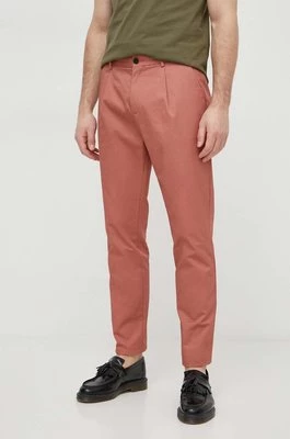 Sisley spodnie bawełniane kolor różowy proste