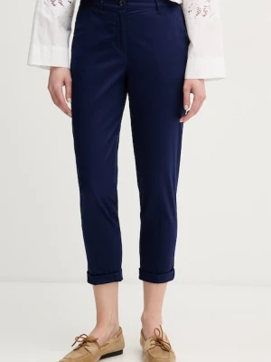 Sisley spodnie damskie bawełniane z elastanem