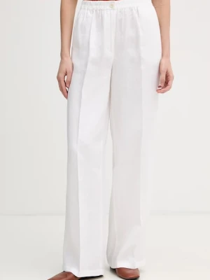 Sisley spodnie damskie lniane