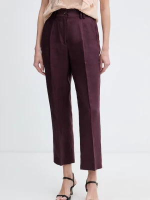 Sisley spodnie damskie lniane