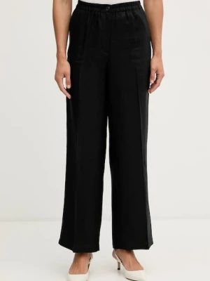 Sisley spodnie damskie lniane