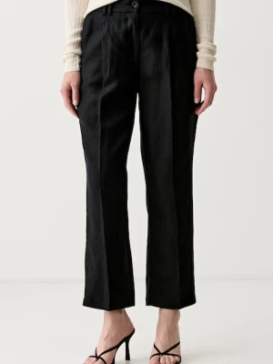 Sisley spodnie damskie lniane
