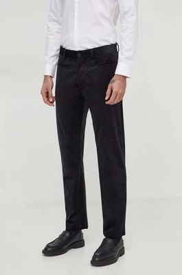 Sisley spodnie męskie kolor czarny proste