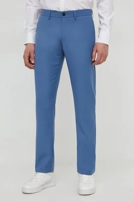 Sisley spodnie męskie kolor niebieski dopasowane
