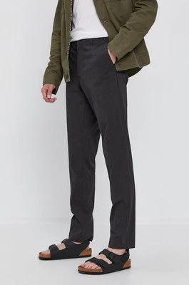 Sisley Spodnie męskie kolor szary dopasowane