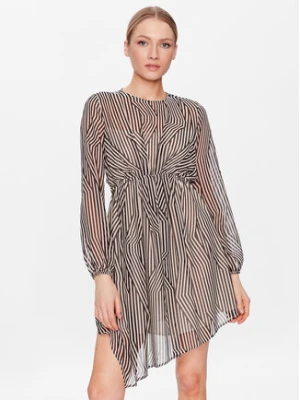 Sisley Sukienka codzienna 4W7XLV036 Beżowy Regular Fit