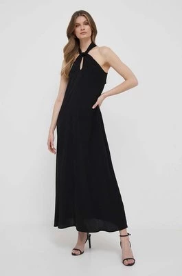 Sisley sukienka kolor czarny maxi oversize