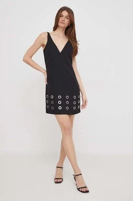 Sisley sukienka kolor czarny mini prosta