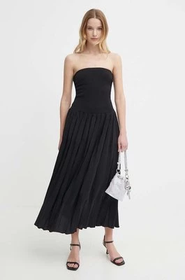Sisley sukienka kolor czarny mini rozkloszowana