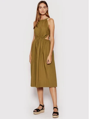 Sisley Sukienka letnia 4JOZLV00U Brązowy Regular Fit