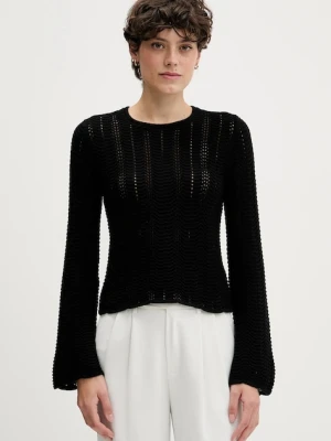 Sisley sweter bawełniany damski kolor czarny lekki 1494M106O