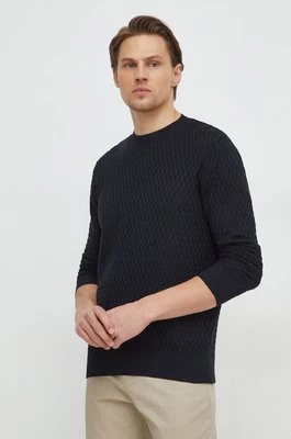 Sisley sweter bawełniany kolor czarny lekki