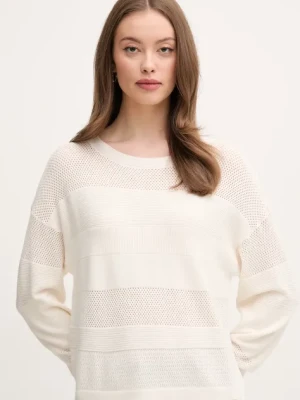 Sisley sweter damski kolor beżowy lekki 17Q3M1069