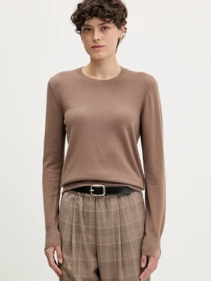 Sisley sweter damski kolor brązowy lekki 102HM100F