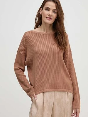 Sisley sweter damski kolor brązowy lekki 17Q3M104X