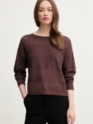 Sisley sweter damski kolor brązowy lekki 17Q3M1069