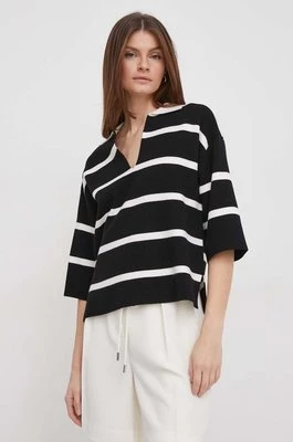 Sisley sweter damski kolor czarny