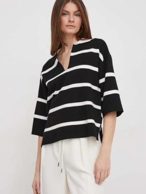 Sisley sweter damski kolor czarny