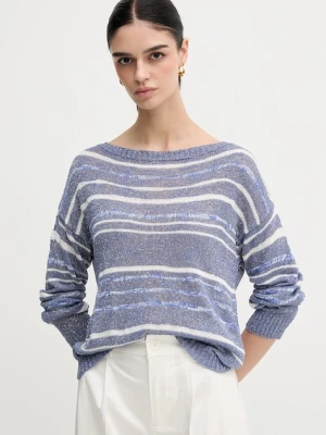 Sisley sweter damski kolor niebieski lekki 116CL106F