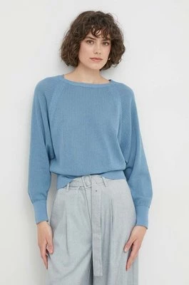 Sisley sweter damski kolor niebieski lekki