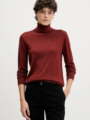 Sisley sweter damski lekki z golfem 11BAM201C