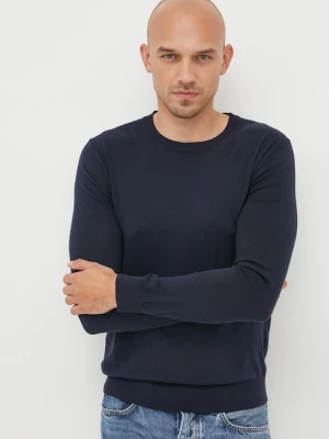 Sisley sweter męski kolor granatowy lekki
