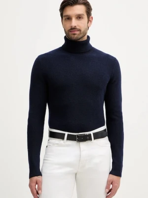 Sisley sweter męski kolor granatowy z golferm 18AYS200X