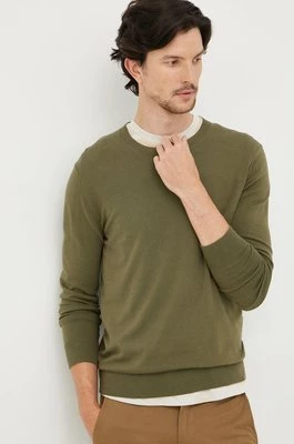 Sisley sweter męski kolor zielony lekki