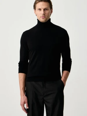 Sisley sweter męski z bawełną czarny