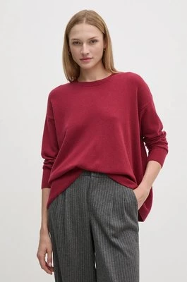 Sisley sweter wełniany damski kolor czerwony lekki 1044M103K