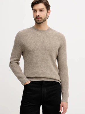 Sisley sweter z dodatkiem wełny beżowy