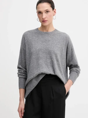 Sisley sweter z dodatkiem wełny damski kolor szary lekki 18AYM103K