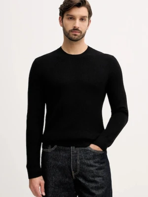 Sisley sweter z dodatkiem wełny męski kolor czarny 18AYS104I