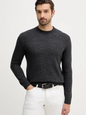 Sisley sweter z dodatkiem wełny męski kolor szary lekki 18AYS104L