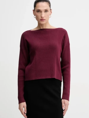 Sisley sweter z domieszką wełny damski kolor bordowy 1KHTL106J