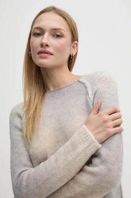 Sisley sweter z domieszką wełny damski kolor szary lekki 115AL4014