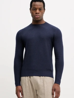 Sisley sweter z domieszką wełny męski kolor granatowy lekki 1041S104H
