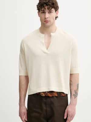 Sisley sweter z krótkim rękawem damski z wiskozą