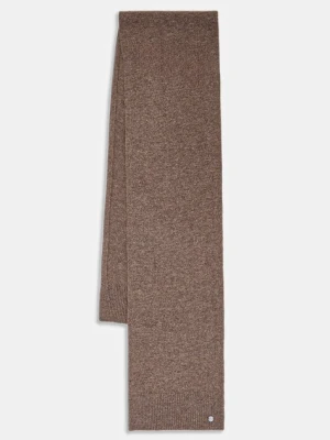 Sisley szalik z dodatkiem wełny męski kolor beżowy gładki 1UVLSU00H