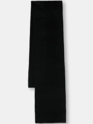 Sisley szalik z dodatkiem wełny męski kolor czarny gładki 1UVLSU00H