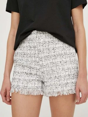 Sisley szorty damskie kolor szary wzorzyste high waist