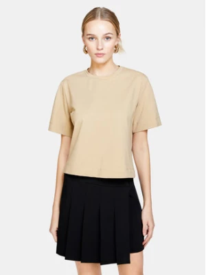 Sisley T-Shirt 3OQ6L104Q Beżowy Oversize
