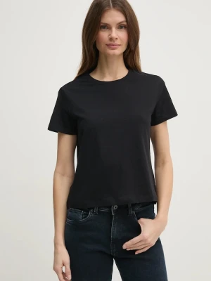 Sisley t-shirt bawełniany czarny