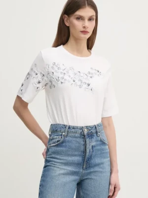 Zdjęcie produktu Sisley t-shirt bawełniany damski kolor biały 3096L106T