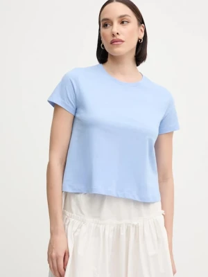 Sisley t-shirt bawełniany damski kolor niebieski 3I1XL107A