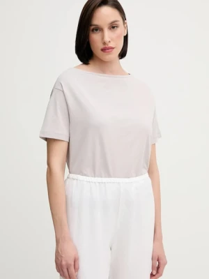 Sisley t-shirt bawełniany damski kolor szary 36W9L400N