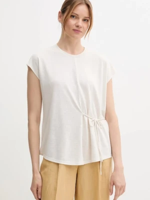 Sisley t-shirt damski kolor beżowy 3TGBL107D