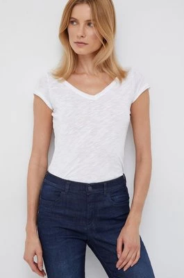 Sisley t-shirt damski kolor biały