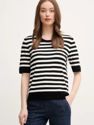Sisley t-shirt damski kolor czarny 17Q3L105R